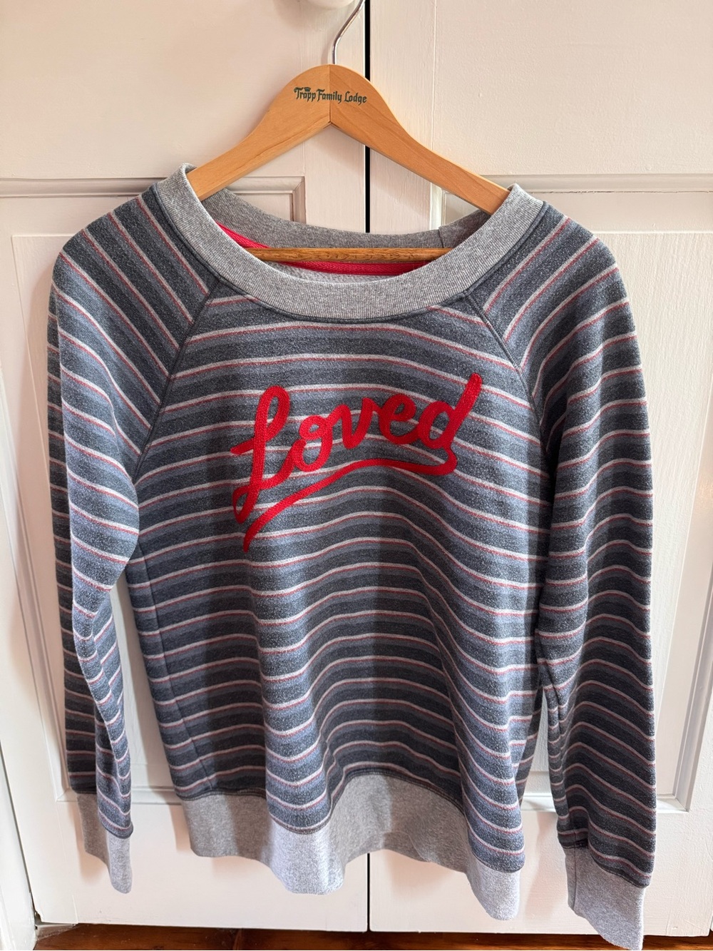 Sundry Gray Sweatshirt with Red Loved Script